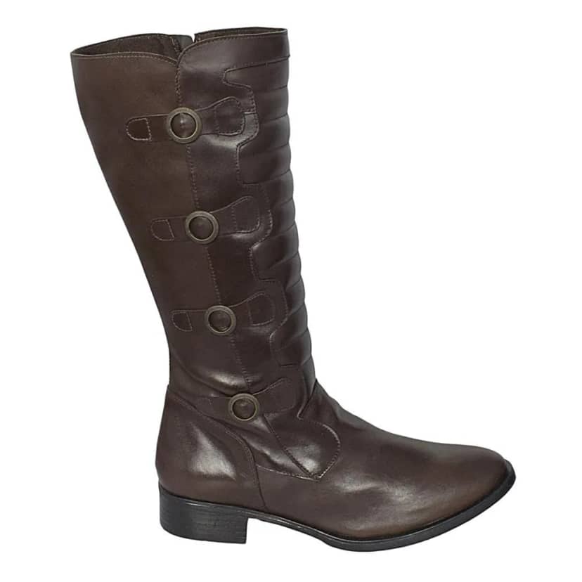 Bota Feminina Scarpatti Marrom Cano 29 cm com Zíper